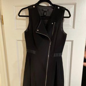 Black WHBM Dress w/ Zipper, Size 4